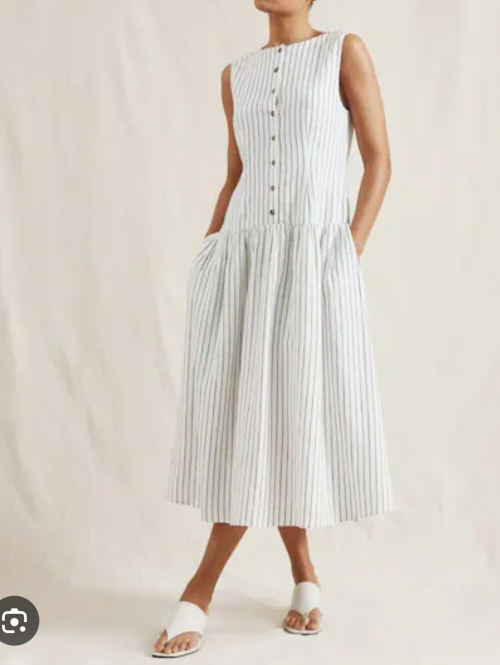 vintage Michael Tracey heavy cotton button down MIDI Dress Sz S *READ*